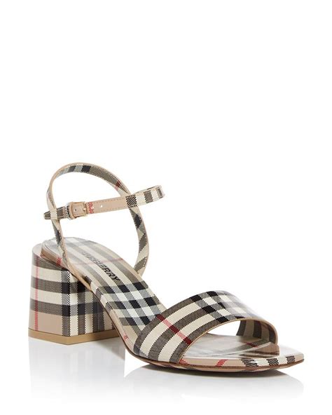 burberry women sandals|burberry block heel sandals.